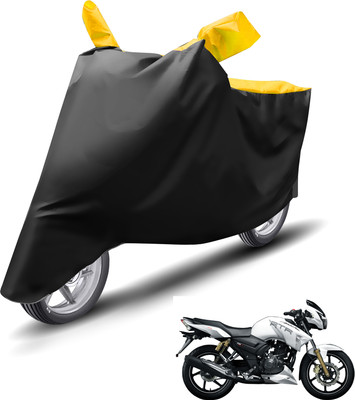 Caronix Waterproof Two Wheeler Cover for TVS(Apache RTR 180, Yellow)