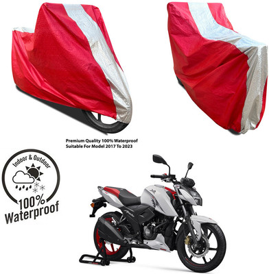 AutoGalaxy Waterproof Two Wheeler Cover for Yamaha(MT-03, Silver, Red)