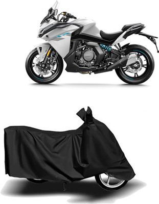 starmick Waterproof Two Wheeler Cover for CFMoto(650GT BS6, Black)