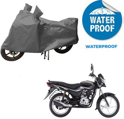 MMSSTAR Waterproof Two Wheeler Cover for Bajaj(Platina 100 DTS-i, Grey)
