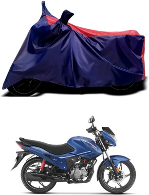 RAQTRO Two Wheeler Cover for Hero(New Glamour BS6, Red, Blue)