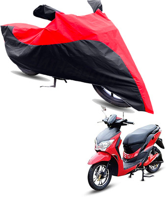 Motodreka Two Wheeler Cover for Hero Electric(Electric Dash, Red, Black)