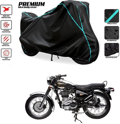 SThanaveX Waterproof Two Wheeler Cover for Royal Enfield(Electra Delux, Black)
