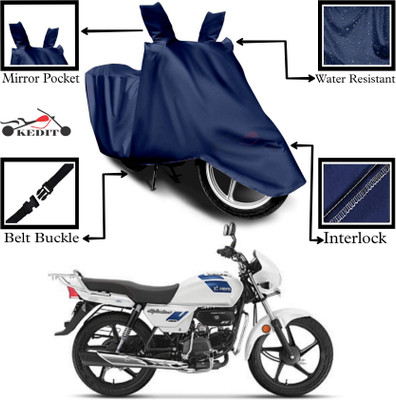 KEDIT Two Wheeler Cover for Hero(Splendor Plus, Blue)