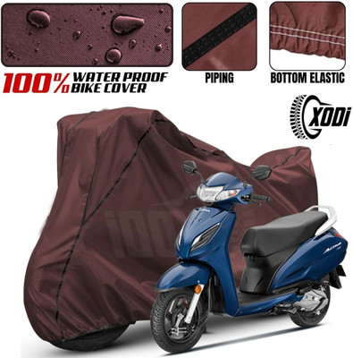xodi Waterproof Two Wheeler Cover for Honda(Activa, Maroon, Black)