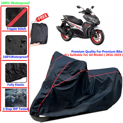SThanaveX Waterproof Two Wheeler Cover for Yamaha(Aerox 155 Maxi BS6, Black)