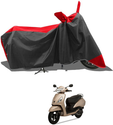 KEDIT Two Wheeler Cover for TVS(Red, Black)