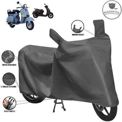 MADAFIYA Waterproof Two Wheeler Cover for Bajaj(Chetak, Grey)