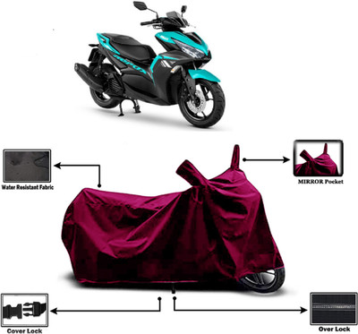 Amexride Two Wheeler Cover for Yamaha(Aerox 155 Maxi BS6, Maroon)