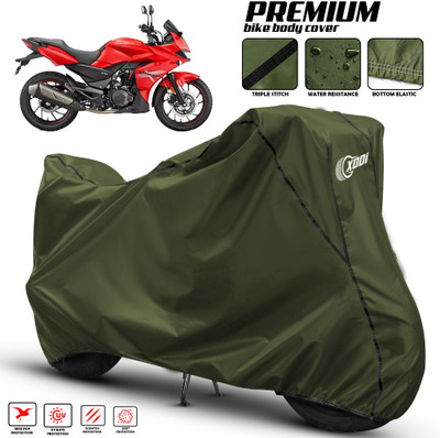 xodi Waterproof Two Wheeler Cover for Hero(Xtreme 200R, Green, Black)