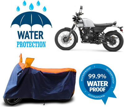 RTS COLLECTIONS Waterproof Two Wheeler Cover for Royal Enfield(Scrambler, Orange, Blue)