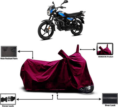 KEDIT Two Wheeler Cover for Bajaj(CT110, Maroon)