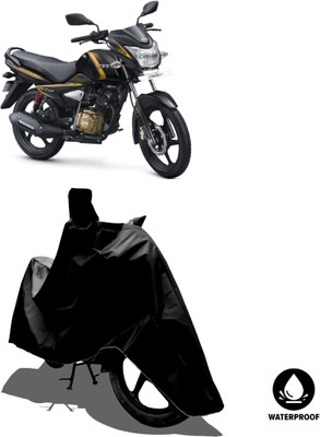 Amexride Waterproof Two Wheeler Cover for TVS(Victor Premium BS6, Black)
