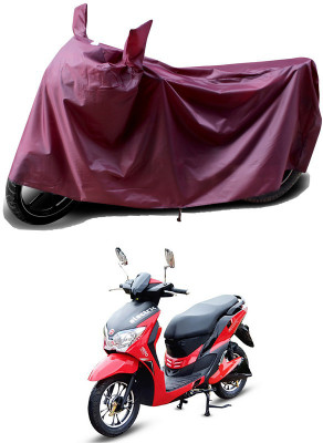 THE REAL ARV Waterproof Two Wheeler Cover for Hero(Electric Dash, Maroon)