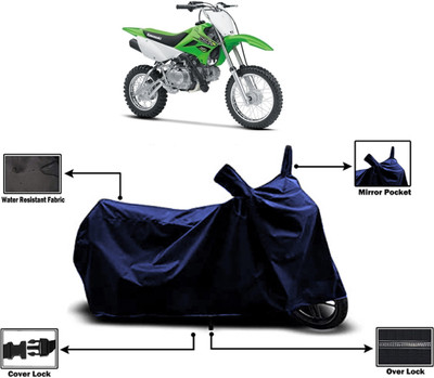 Amexride Two Wheeler Cover for Kawasaki(KLX 110, Blue)