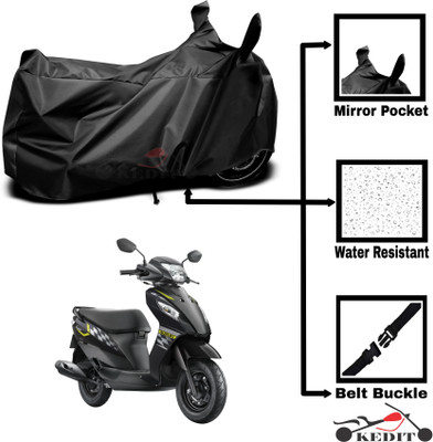 KEDIT Two Wheeler Cover for Suzuki(Let's, Black)