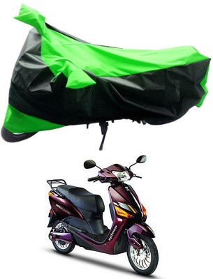 Genipap Two Wheeler Cover for Hero(Electric Optima Plus, Black, Green)