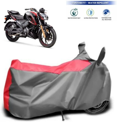 ma collections Waterproof Two Wheeler Cover for TVS(Apache RTR 200 4V, Grey)