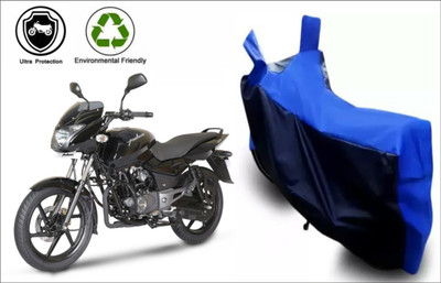 RM Collections Waterproof Two Wheeler Cover for Bajaj(Pulsar 150, Black, Blue)