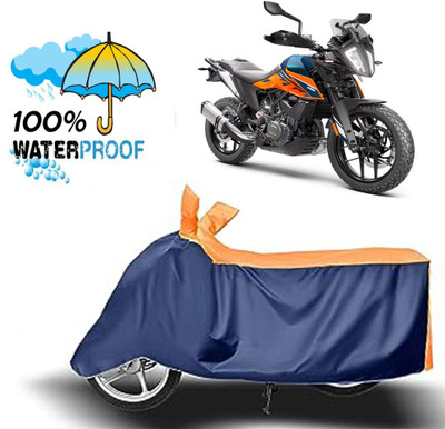 ROYAL AUTO MART Waterproof Two Wheeler Cover for KTM(390 Adventure, Blue, Orange)