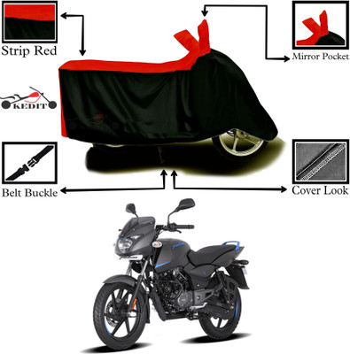 AASHTIK MART Two Wheeler Cover for Bajaj(Pulsar 125 Neon, Red, Black)