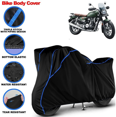 Grizzly Two Wheeler Cover for Honda(CB350RS, Black, Blue)