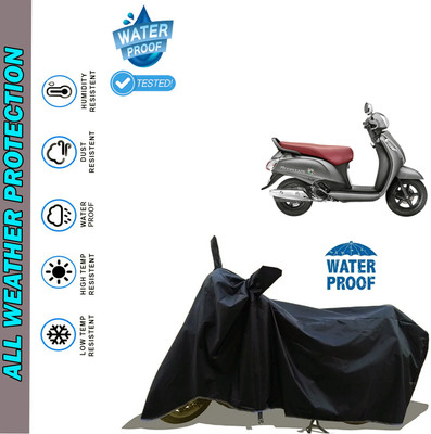 AutoGalaxy Waterproof Two Wheeler Cover for Suzuki(Access SE, Black)