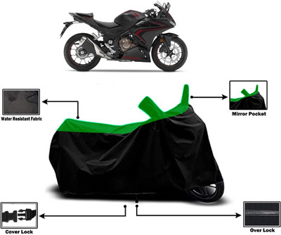 Amexride Two Wheeler Cover for Honda(CBR500R BS6, Green)