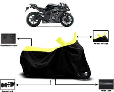 Amexride Two Wheeler Cover for Kawasaki(Ninja ZX-10R SE, Yellow)