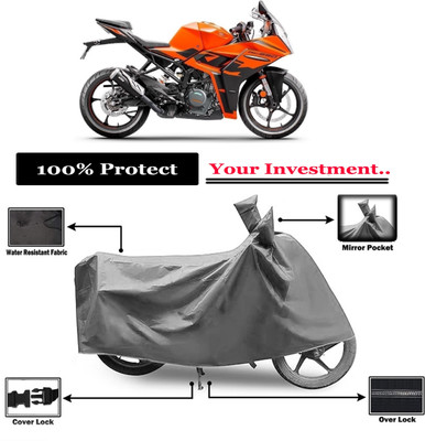 Amexride Two Wheeler Cover for KTM(RC 390, Grey)
