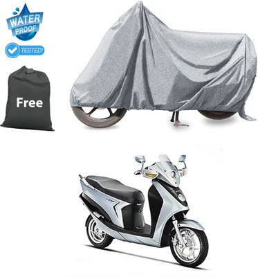 CODOKI Waterproof Two Wheeler Cover for Hero(Leap Hybrid SES BS6, Silver)