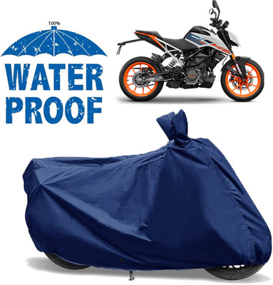AutoGalaxy Waterproof Two Wheeler Cover for KTM(125 Duke, Blue)