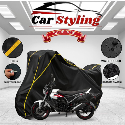 Car Styling Waterproof Two Wheeler Cover for Bajaj(Freedom, Black, Yellow)