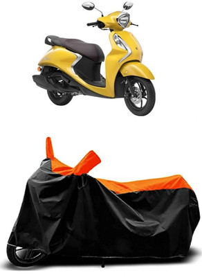 THE REAL ARV Waterproof Two Wheeler Cover for Yamaha(Fascino 125, Orange)