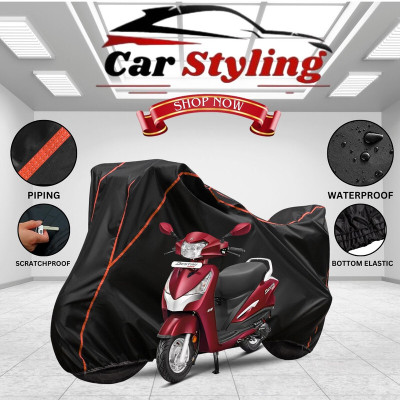 Car Styling Waterproof Two Wheeler Cover for Hero(MotoCorp Destini 125, Black, Red)
