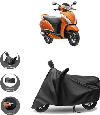 WMIZEXA Waterproof Two Wheeler Cover for TVS(Jupiter, Black)