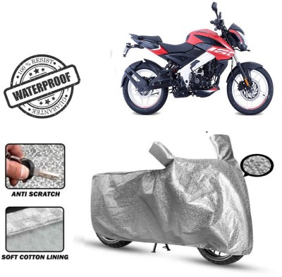 Autoinnovation Waterproof Two Wheeler Cover for Bajaj(Pulsar NS 160, Silver)