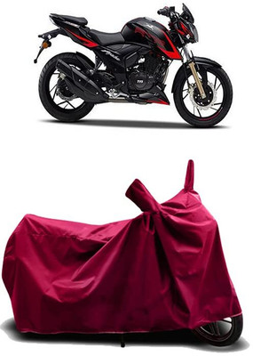 KEDIT Two Wheeler Cover for TVS(Apache RTR 200 4V, Maroon)