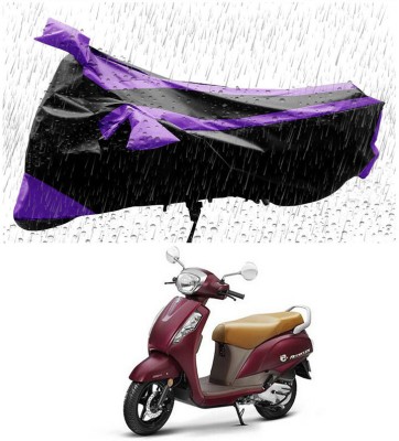 Genipap Two Wheeler Cover for Suzuki(Access 125, Black, Purple)