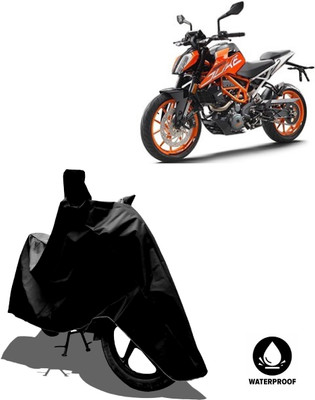 Amexride Waterproof Two Wheeler Cover for KTM(Duke 390 ABS, Black)