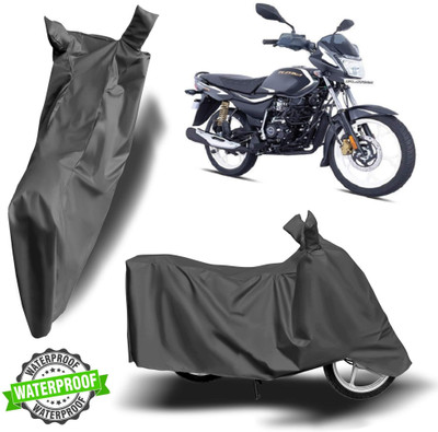 ROYAL AUTO MART Waterproof Two Wheeler Cover for Bajaj(Platina 110, Grey)