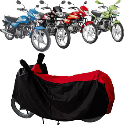 AutoGalaxy Waterproof Two Wheeler Cover for Hero(HF Deluxe, Red, Black)