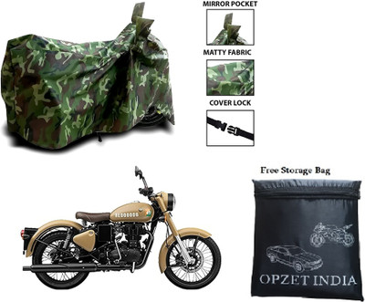 OPZET INDIA Waterproof Two Wheeler Cover for Royal Enfield(Bullet 500, Green)