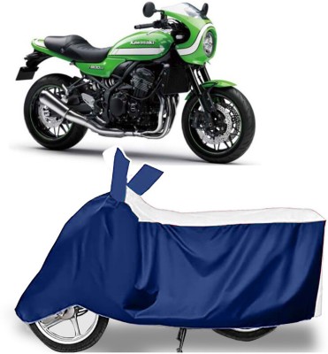 AUTO PEARL Two Wheeler Cover for Kawasaki(Z900 RS Cafe Racer, White, Blue)