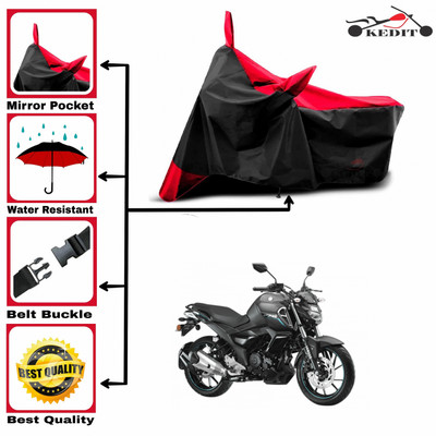 AASHTIK MART Two Wheeler Cover for Yamaha(FZS-FI V3 BS6, Red, Black)
