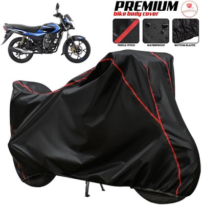 DeepShakshi AUTOMOTIVE Waterproof Two Wheeler Cover for Bajaj(Platina 110 H-Gear, Black, Red)