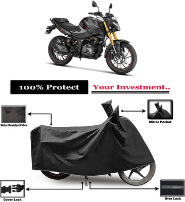Amexride Two Wheeler Cover for Hero(Xtreme 160 R, Black)