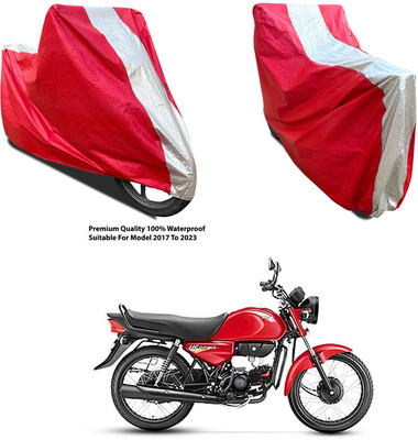 AutoGalaxy Waterproof Two Wheeler Cover for Hero(CD Dawn, Silver, Red)