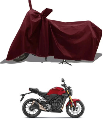 WMIZEXA Waterproof Two Wheeler Cover for Universal For Bike(CB300R, Maroon)