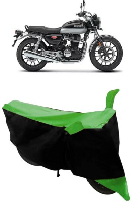 GANPRA Two Wheeler Cover for Honda(Hness CB350, Black, Green)